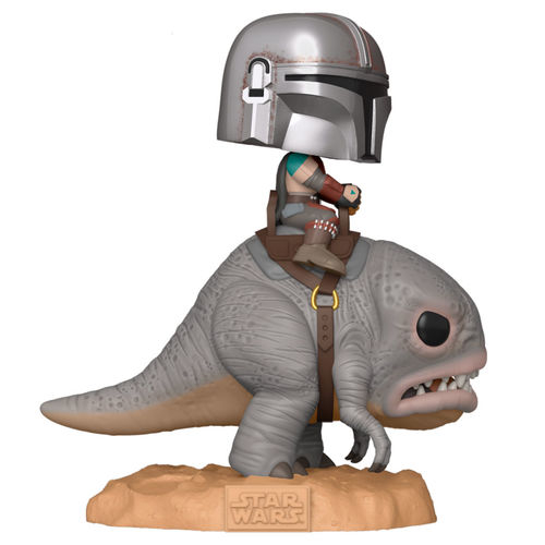 Figurina Pop! Star Wars: Mandalorian -The Mandalorian on Blurrg - 25 cm [2]