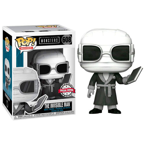 Figurina Funko POP Universal Monsters Invisible Man Black and White Exclusive [2]