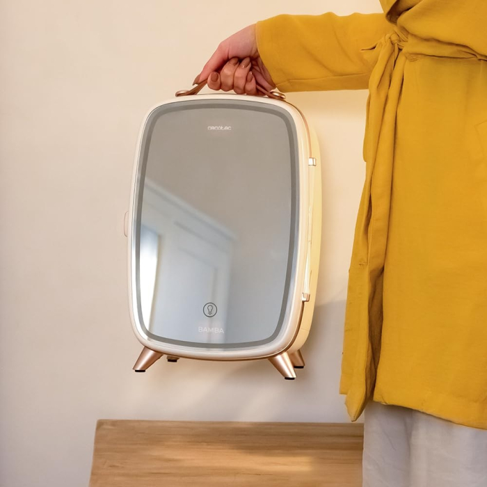 Mini Frigider pentru cosmetice portabil Cecotec CoolingBeauty 6000 Mirror, 6l, Usa cu oglinda exterioara, lumina LED cu 3 intensitati, racire pana la 10ºC [5]