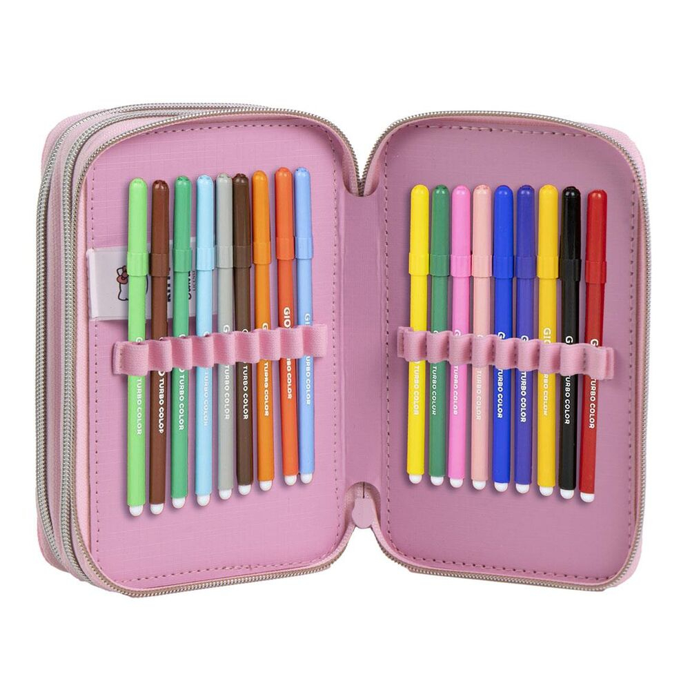 Penar echipat cu 44 piese Giotto, 3 compartimente, Hello Kitty Roz [3]
