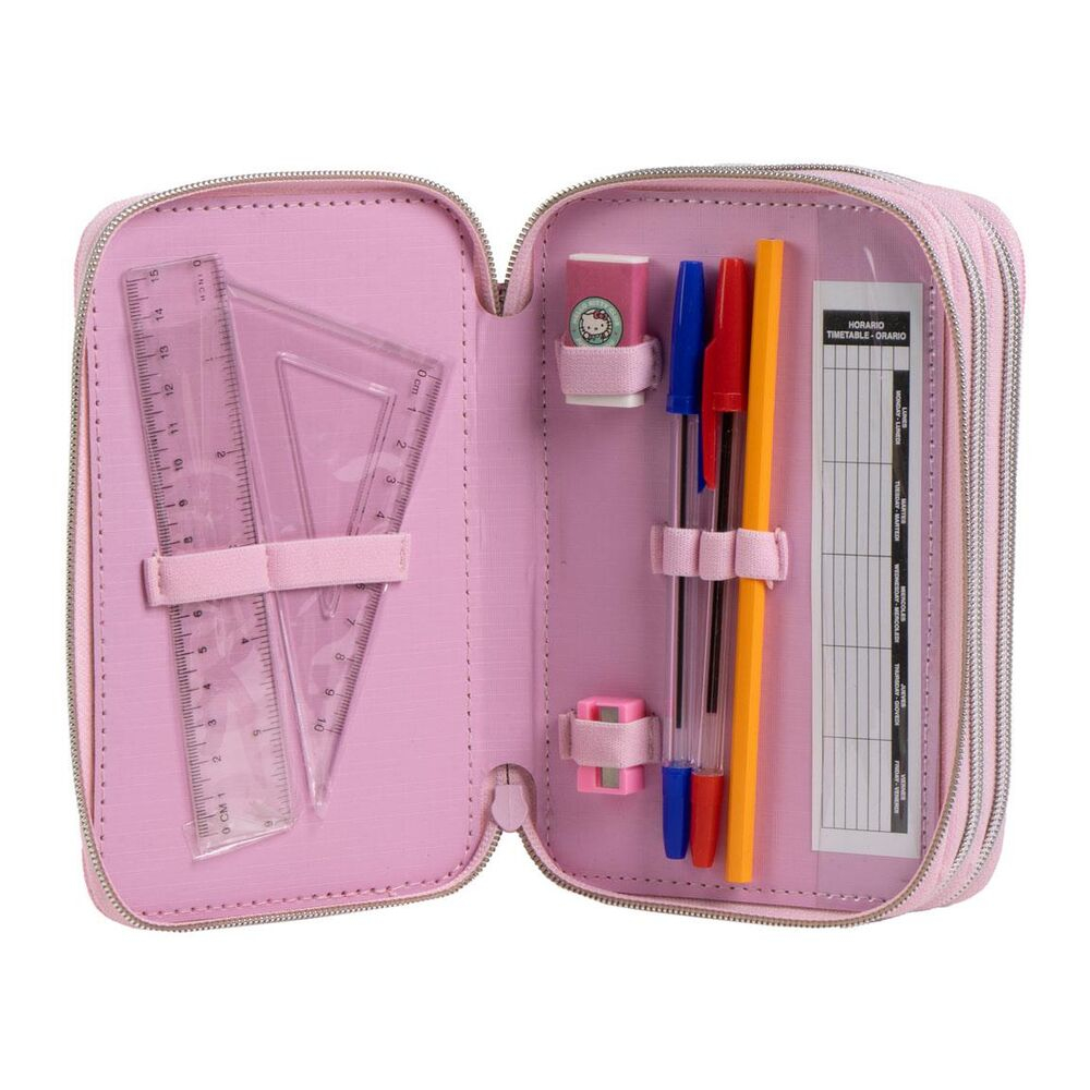 Penar echipat cu 44 piese Giotto, 3 compartimente, Hello Kitty Roz [2]