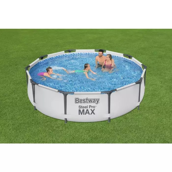 Piscina Bestway Steel Pro MAX, pompa filtrare,3.05m x 76cm Gri [2]