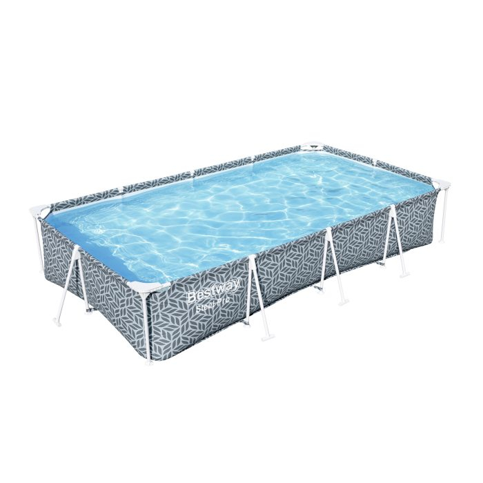 Piscina dreptunghiulara Bestway, Steel Pro Frame, cadru metalic, gri 366 x 201 x 66 cm [2]