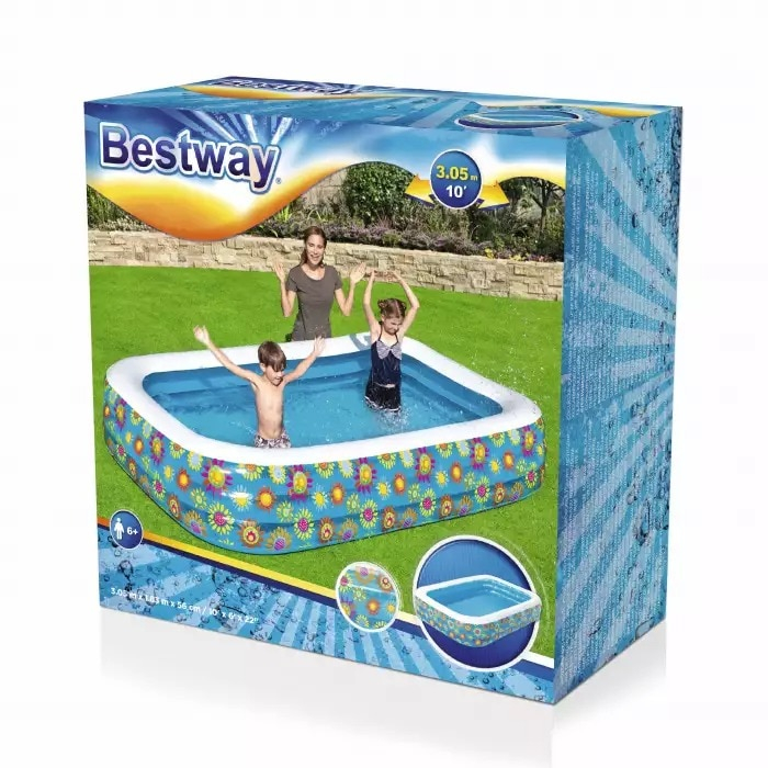 Piscina gonflabila Bestway, Happy Flora Kids Pool, 3.05m x 1.83m x 56cm [6]