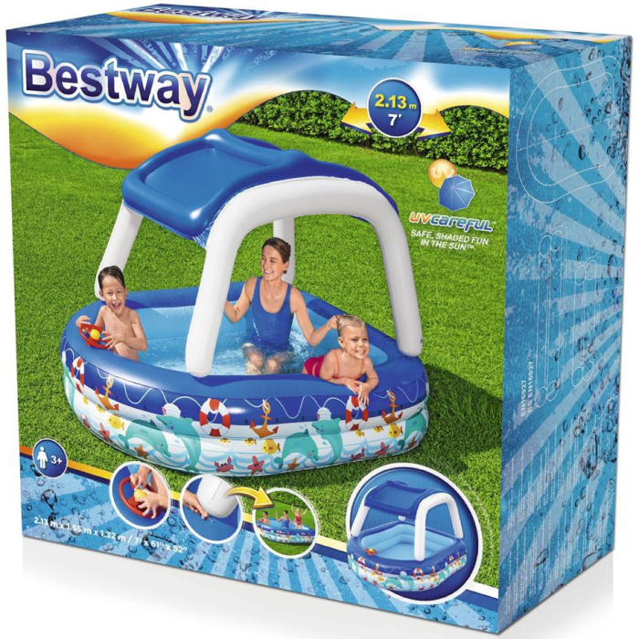 Piscina gonflabila pentru copii Bestway, Sea Captain Family Pool, 213 x 155 x 132 cm [4]