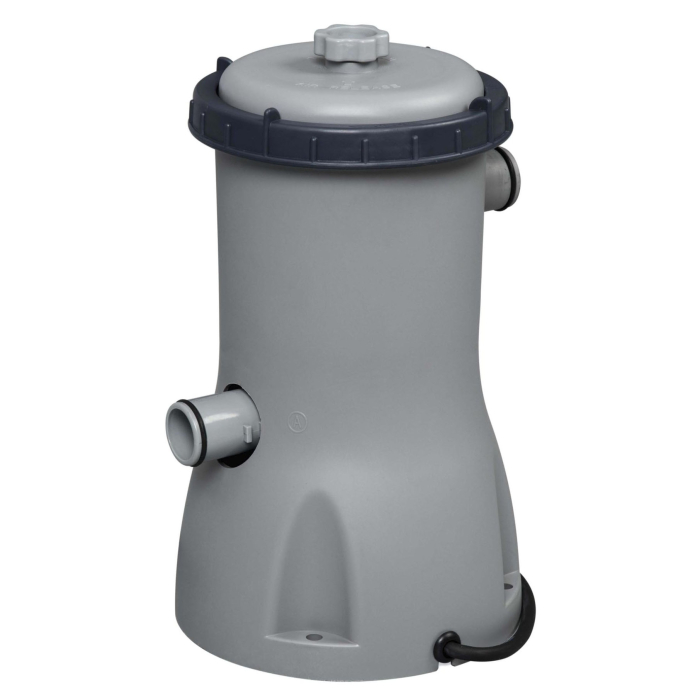 Pompa cu filtru pentru piscina Bestway, alimentare 220-240 V, transformator 12 V, 40 W, putere 3028 l/h, potrivita pentru piscine cu capacitate de 1100-17400 litri [3]