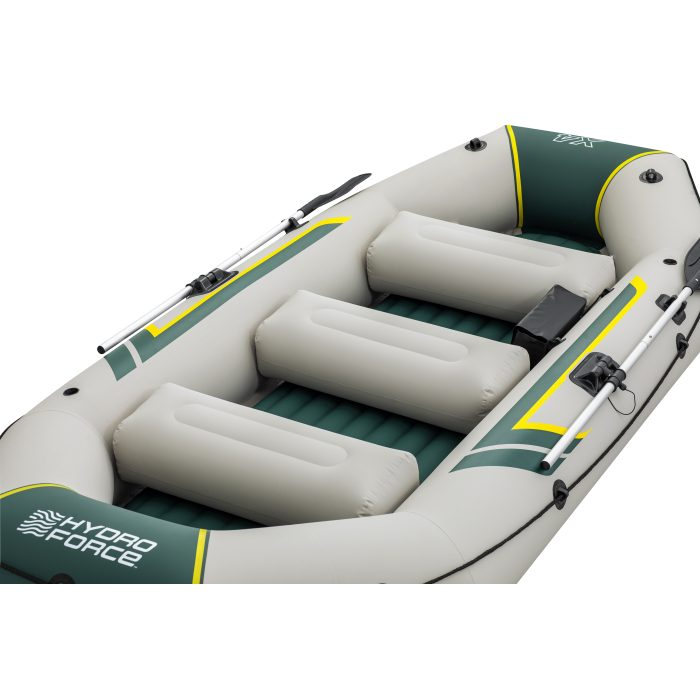 Set barca gonflabila Bestway Ranger Elite X4, greutate maxim suportata 500kg, 320cm x 148cm x 47cm , 1 pereche de vasle 152cm, pompa manuala inclusa [6]