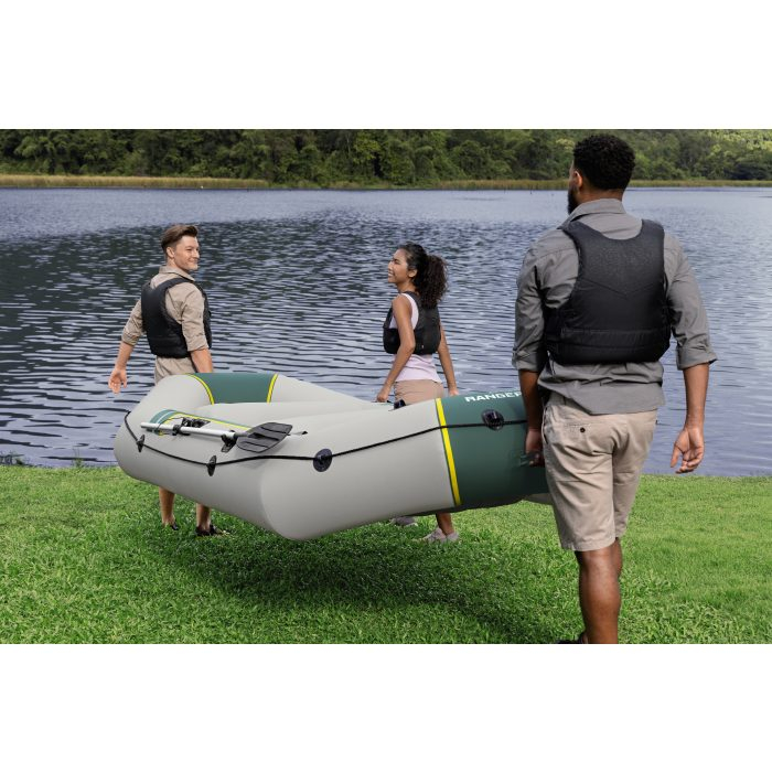 Set barca gonflabila Bestway Ranger Elite X4, greutate maxim suportata 500kg, 320cm x 148cm x 47cm , 1 pereche de vasle 152cm, pompa manuala inclusa [5]