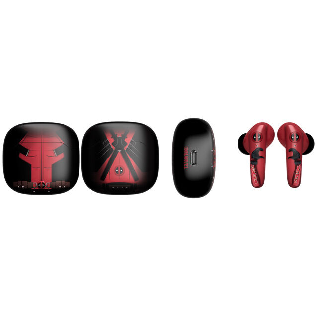 Suport de incarcare Mini Cable Guy + Casti fara fir Deadpool Marvel [3]