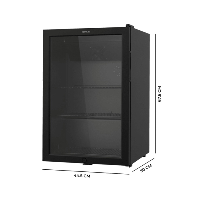 Vitrina frigorifica Cecotec, Bolero CoolMarket, H68cm, latime 44.5 cm, tehnologie racire compresor, capacitate stocare 88 doze 330 ml, volum total 72 litri, temperatura reglabila (0–10 °C), iluminare [4]
