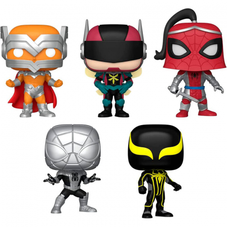 Colectie - 5 Figurine Funko POP Marvel Spider Man Exclusive