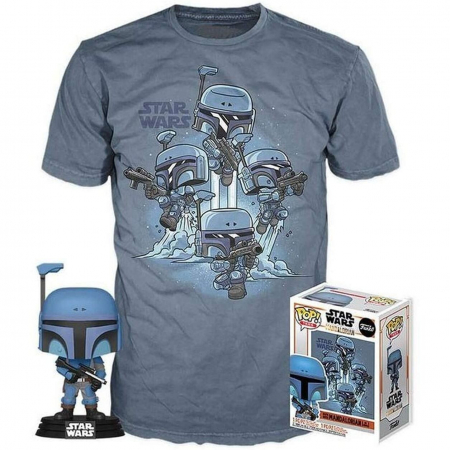 Figurine de colectie - Set figurina Funko POP si Tricou Star Wars Mandalorian L