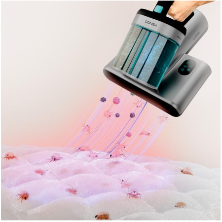 Aspirator UV de pat antiacarieni Cecotec Conga Rockstar 4000 A01_EU01_100071, 400W, 13000Pa, aer cald, depozit dublu, gri/negru [5]