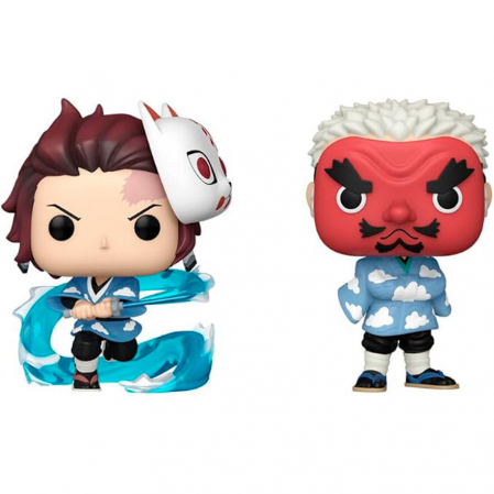 Colectie - Blister 2 Figurine Funko POP Demon Slayer Kimetsu no Yaiba Tanjiro Kamado și Sakonji Urokodaki