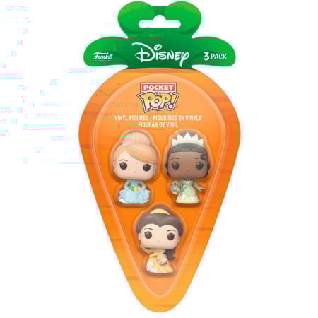 Reduceri - Blister 3 Figurine Carrot Pocket POP Disney Cenusareasa Tiana Bella