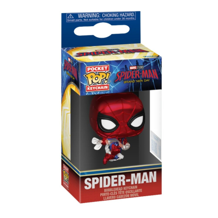 Breloc Funko POP Keychain Marvel Spider-Man Brand New Day Spider-Man Metallic [1]