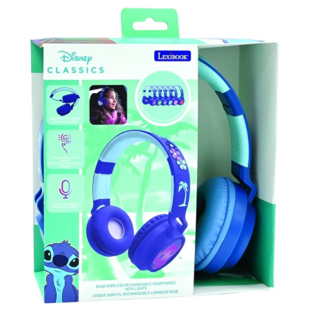 Colectie - Casti wireless luminoase Bluetooth Disney Stitch
