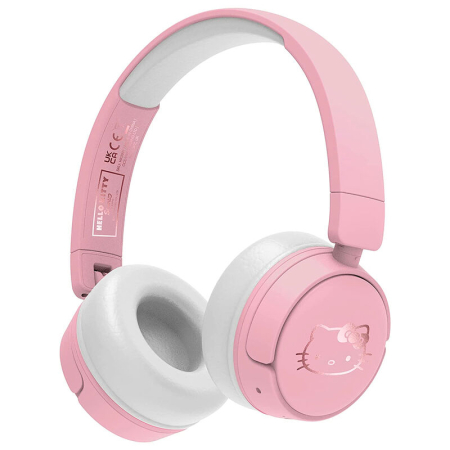 Colectie - Casti wireless pentru copii Hello Kitty, aurii roz