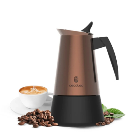 Livrare in 24 Ore - Espressor Moka Pot pentru aragaz Cecotec, Piccolina 200, capacitate 100 ml, compatibil cu toate sursele de caldura, ideal pentru a prepara 2 cesti de cafea, garnitura din silicon, filtru din otel inox