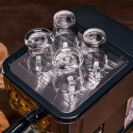 Espressor semiautomat Cecotec, Power Espresso, sistem ColdBrew, ideal pentru espresso/cappuccino/latte macchiato, compatibil cu cafea macinata, pompa puternica 20 bari, tava incalzitoare cesti, panou [7]