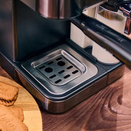 Espressor semiautomat Cecotec, Power Espresso, sistem ColdBrew, ideal pentru espresso/cappuccino/latte macchiato, compatibil cu cafea macinata, pompa puternica 20 bari, tava incalzitoare cesti, panou [6]