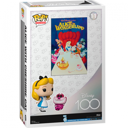 Figurina Disney's 100th Anniversary POP! Movie Poster & Alice in Wonderland 9 cm [2]