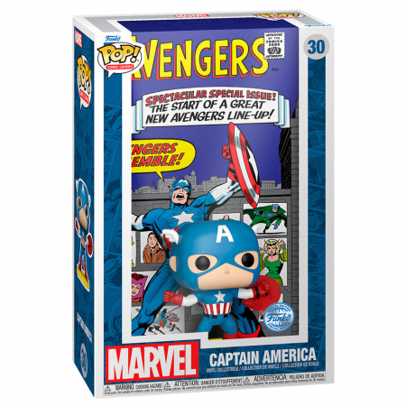 Figurine Exclusive - Figurina Funko POP Comic Cover Marvel Avengers Captain America Exclusive