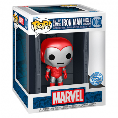 Figurine Exclusive - Figurina Funko POP Deluxe Marvel Hall of Armor Iron Man Model 8 Exclusive