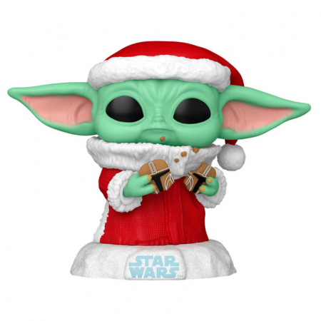 Reduceri - Figurina Funko POP Star Wars Grogu with Christmas Cookie