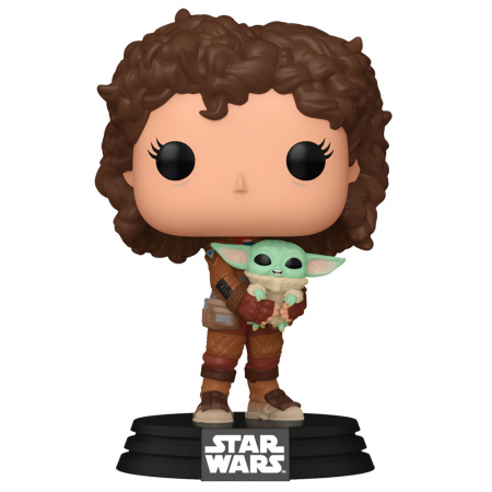 Reduceri - Figurina Funko POP Star Wars Mandalorian 9 Peli Motto with Grogu