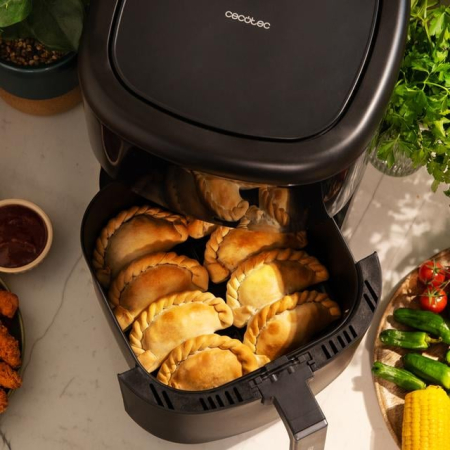 Friteuza cu aer cald, fara ulei Cecotec Bombastik 6000,1700W, 6L, control tactil, 12 programe presetate, negru [3]