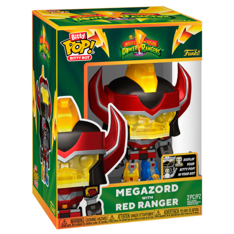 Funko POP Bitty Bots Mighty Morphin Power Rangers Megazord cu Ranger Red [1]