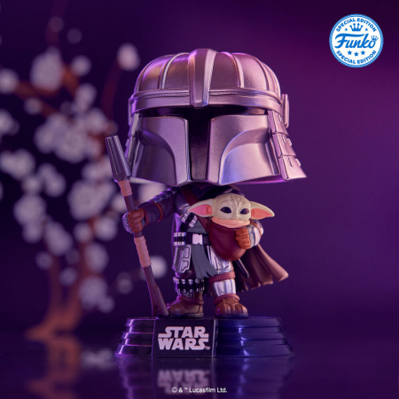 Funko POP! Star Wars Impressions Mandalorian with Grogu Exclusive [2]