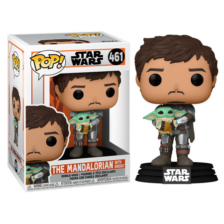 Reduceri - Figurina Funko Pop Mandalorian - Mando Holding Child