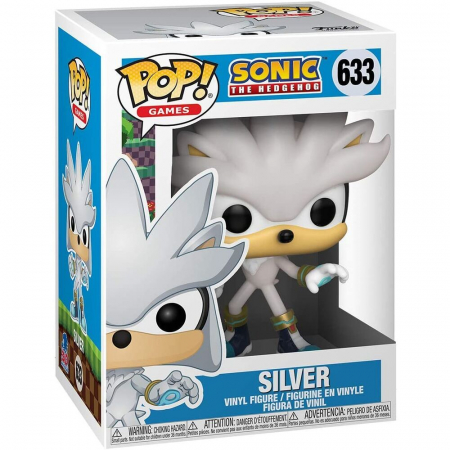 Reduceri - Figurina Sonic Silver Hedgehog, Funko, Pop 633, Vinil, 10 cm, 3 ani+