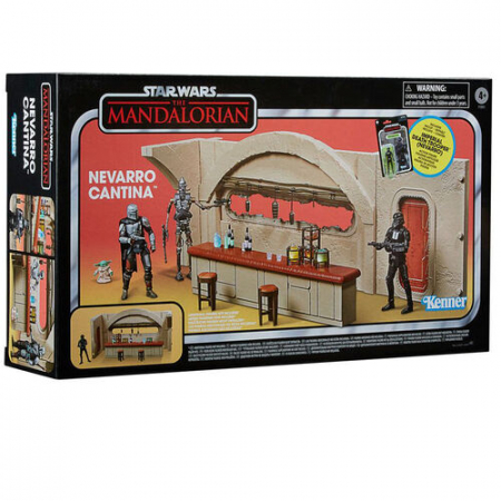 Figurine de colectie - Scena Nevarro Cantina + figurina Imperial Death Trooper Mandalorian Star Wars