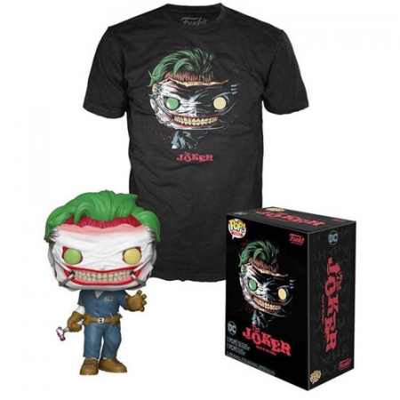 Colectie - Set figurina si Tricou Funko DC Comics The Joker Exclusive
