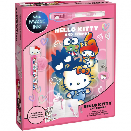Papetarie - Jurnal cu stilou magic Hello Kitty, Kids Euroswan, 205x255x50mm, set cu autocolante