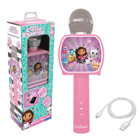 Microfon karaoke pentru copii Lexibook Gabby, Bluetooth, 3 efecte vocale [1]
