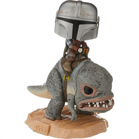 Colectie - Figurina Pop! Star Wars: Mandalorian -The Mandalorian on Blurrg - 25 cm