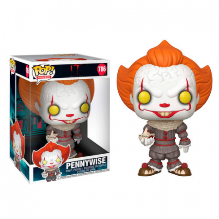 Colectie - Figurina Funko Pop IT Pennywise cu Barca Versiune Super-Size