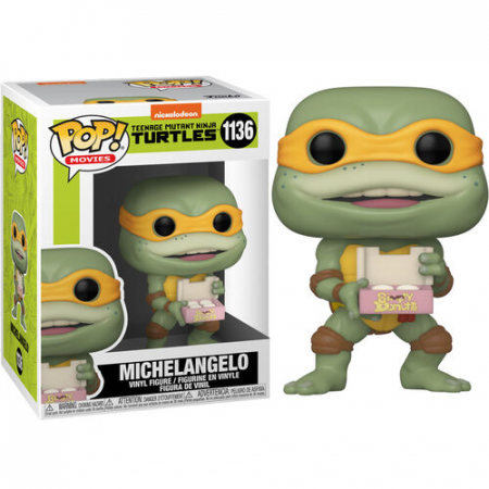 Reduceri - Figurina Teenage Mutant Ninja Turtles POP! Michaelangelo, 9 cm, Multicolor