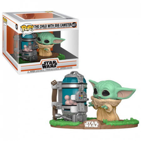 Stoc Limitat - Figurina Star Wars The Mandalorian POP! Deluxe The Child Egg Canister, 9 cm, Multicolor