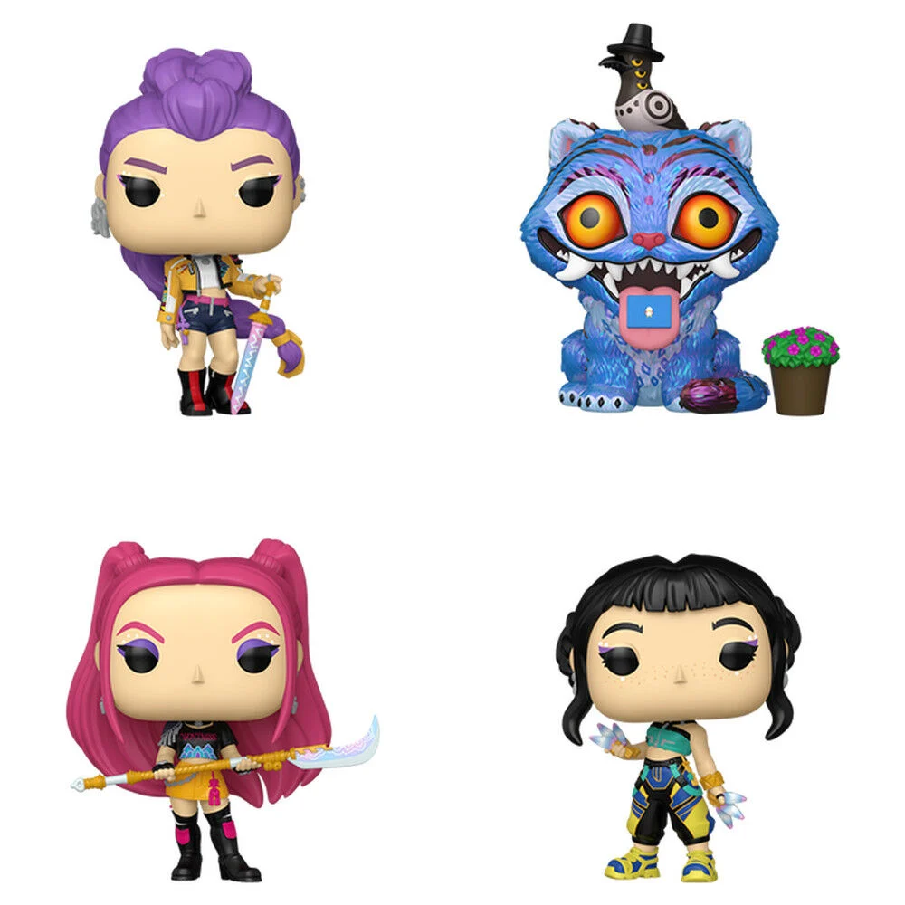 Figurine de colectie - Pachet Funko POP 4 figurine KPop Demon Hunters Huntr/X