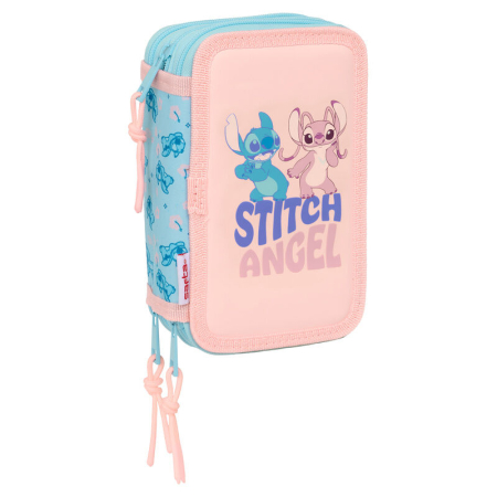 Scoala si Papetarie - Penar triplu Disney Stitch Ohana 37 piese