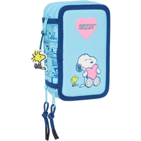 Scoala si Papetarie - Penar triplu Peanuts Snoopy 37 piese