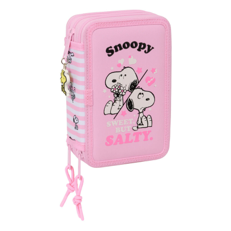Scoala si Papetarie - Penar triplu Snoopy 37 piese