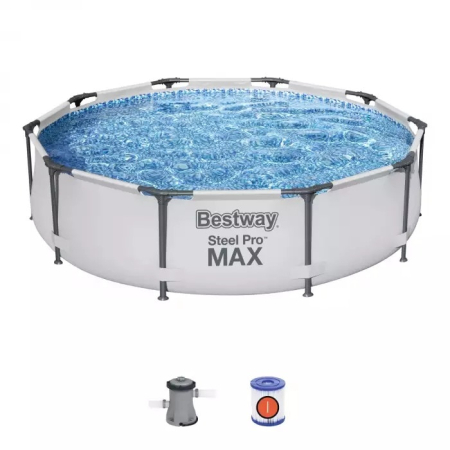 Piscine - Piscina Bestway Steel Pro MAX, pompa filtrare,3.05m x 76cm Gri