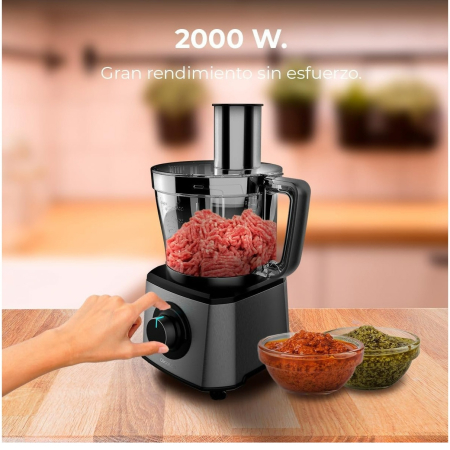 Robot de bucatarie Cecotec Paprika 2000 Full 04361, 2000 W, capacitate 3.5L, blender 1.8L, 2 trepte de viteza [4]