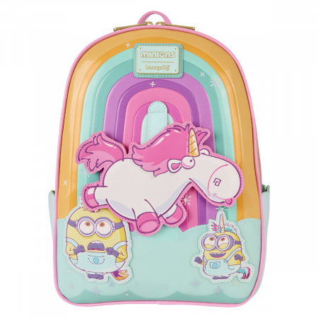 Rucsac Loungefly Fluffy Unicorn Minions 30cm [3]